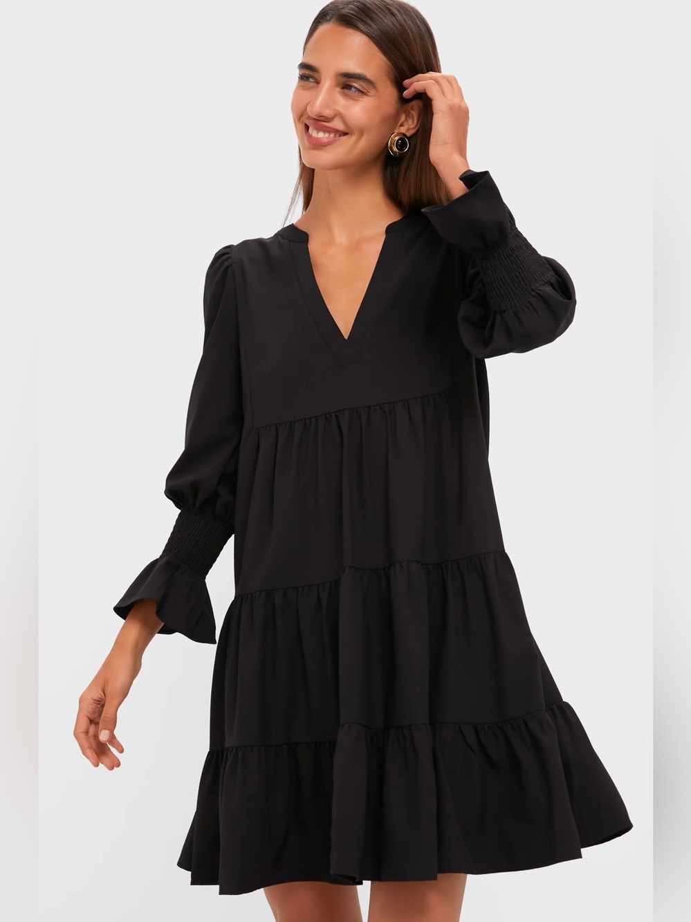 Pomander Place Tuckernuck Black Crepe Kenzo Dress Small